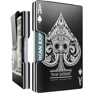The Blade Minimalist Aluminum Wallet, Metal Blocking Card Holder and Money Clip